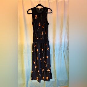 Theory Floral Black Dress